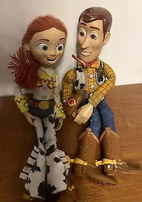 Buy Disney Pixar Toy Story Pull String Woody & Jessie Doll Bundle Mattel 14” • 25£