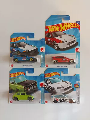 Buy Hot Wheels | Honda Civic Custom Bundle | X4 Cars • 4.99£