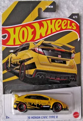 Buy Hot Wheels '16 Honda Civic Type R Yellow Picture 4/5 Hfw38 Mint Long Card 142 • 8.99£