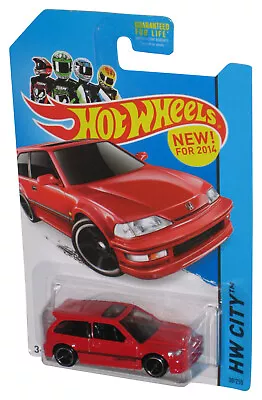 Buy Hot Wheels HW City (2014) Red 1990 Honda Civic EF Toy Car 30/250 • 36.94£