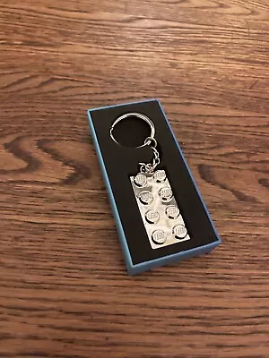 Buy Lego VIP Exclusive Chrome Metal Brick 2x4 Keychain Keyring - Item 5006330 - New • 21£