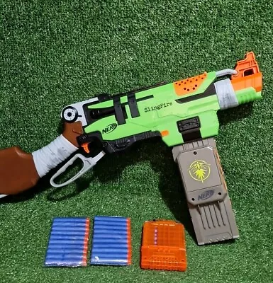 Buy Nerf N-strike Elite Zombie Strike Slingfire Shotgun Style + Magazines & Bullets • 17.99£