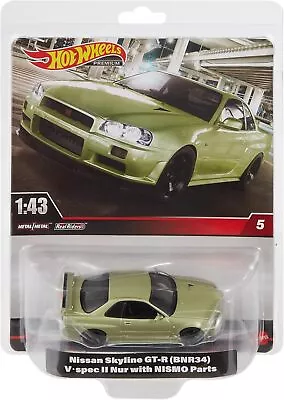 Buy Hot Wheels Premium 1:43rd Scale Vehicle, Nissan Skyline Gt-r (Bnr34)  • 30.86£