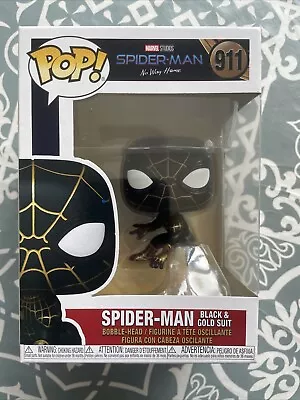 Buy Funko Pop! Movies Spider-Man: No Way Home - Spider-Man Black And Gold Suit Vinyl • 9.99£