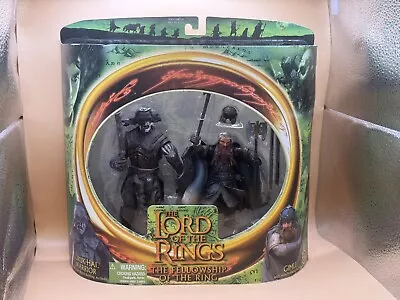 Buy Lord Of The Rings Uruk-Hai Warrior Vs. Gimli Figures 2001 Toy Biz • 25£