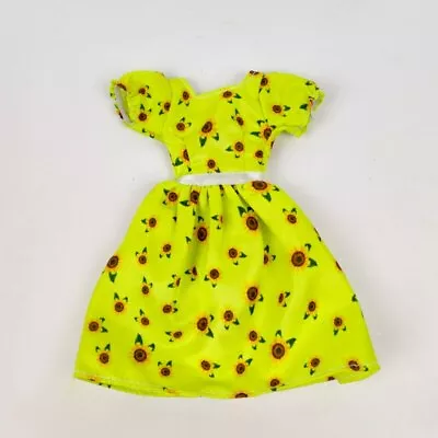 Buy Spring Polka Bow Sunflower Dress For 11.5  Doll Clothes Outfits Accessories 1:6 • 3.99£