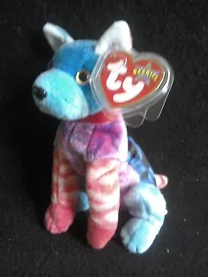 Buy Ty Beanie Baby Dog --- Hodgepodge The Colourful Dog With Pink Front Feet (10) • 3.99£