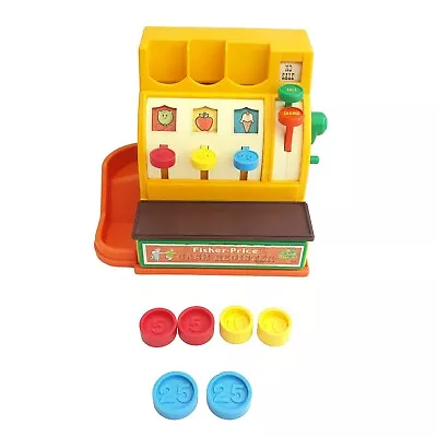 Buy Fisher Price Vintage 1974 Cash Register Till & Coins Working And Makes Noise • 15.99£
