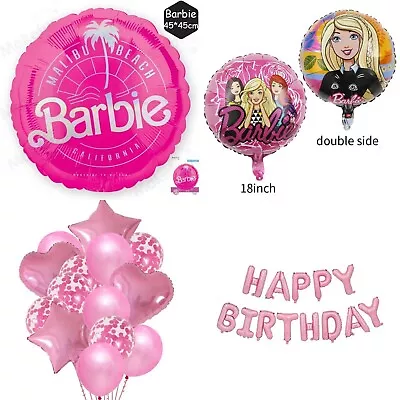 Buy Barbie Birthday Balloons Helium Party Barbie Doll Balloons Princess Boujee Party • 4.98£