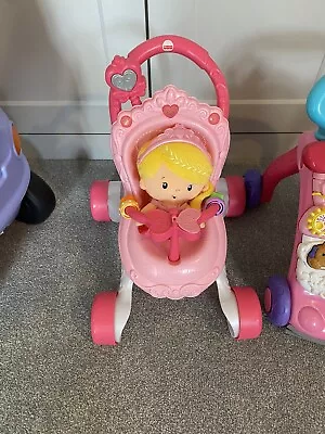 Buy Fisher-Price Princess Stroll-Along Baby Walker And Doll • 20£