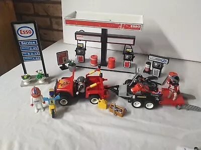 Buy PLAYMOBIL SET 3754 - RED JEEP & DIRT BIKES WITH FIGURES &Garage • 20£