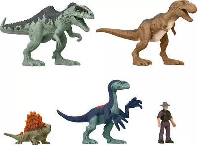 Buy Mattel Jurassic World Dominion Mini Figures Themed Pack Of 5 Dinosaur Toys • 9.89£