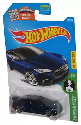 Buy Hot Wheels HW Green Speed 2/5 (2015) Blue Tesla Model S Toy Car 242/250 • 18.67£