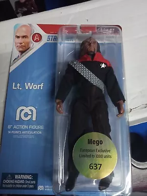 Buy Mego Star Trek The Next Generation EU Exclusive 8  Lt Worf Action Figure • 15.99£