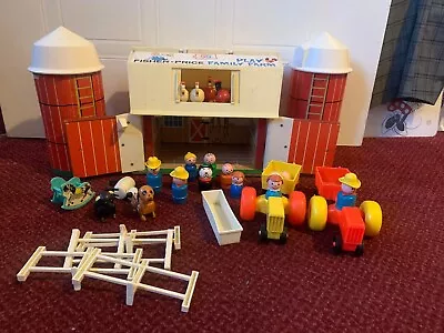 Buy VINTAGE 1960’s FISHER PRICE FARM WITH FIGURES ANIMALS ACCESSORIES • 30£