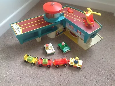 Buy Fisher Price Vintage Airport , Helicopter, Service Vehicles, Luggage & 3 People • 30£