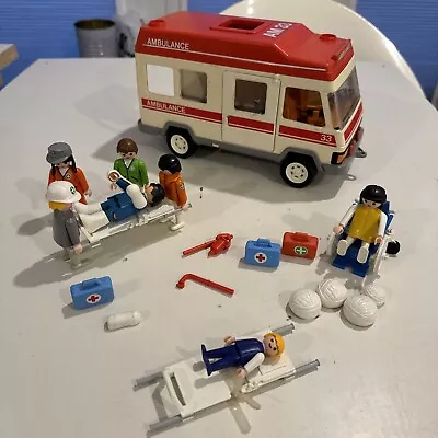 Buy Playmobil Vintage Ambulance Stretchers & Crew, Wheelchair (back Doors Found) • 7.50£