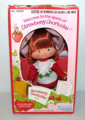Buy NEW (Open Box) 1980 Vintage STRAWBERRY SHORTCAKE Doll, Kenner 43020 W/ Inserts • 102.41£
