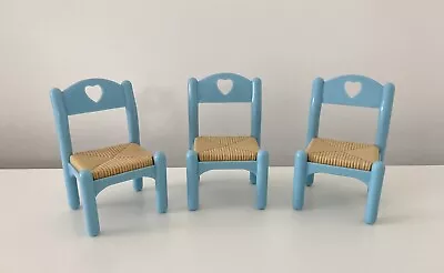 Buy Vintage Fisher Price Loving Family * Dolls House Furniture * Dining Chairs X3 • 9.99£