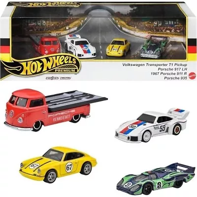 Buy Hot Wheels Premium Diorama - 3 X Porsche Cars & Volkswagen Transporter T1 Pickup • 24.99£