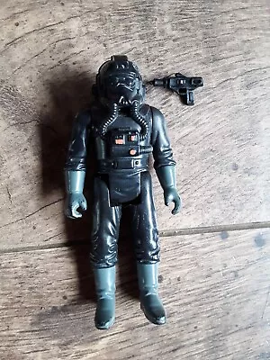 Buy Vintage 1982 Imperial Tie Fighter Pilot Figure With Gun Star Wars • 15£