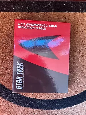 Buy New Star Trek Official Starships U.s.s. Enterprise Ncc-1701-d Dedication Plaque • 27.95£