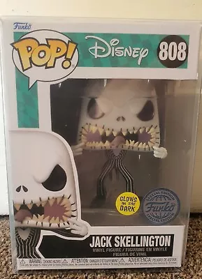 Buy Funko Pop Disney Jack Skellington GITD #808 +Protector • 24.99£