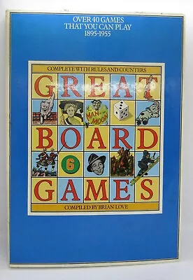 Buy Vintage 1979 Great Board Games Book - 40+ Games, With Game Pieces 1895-1955 • 2.99£