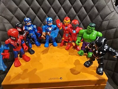 Buy 2018 Hasbro Playskool Marvel Super Hero Adventures IRON MAN 5  8 Figure Bundle • 29.99£