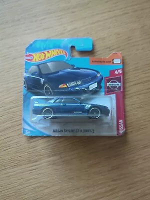 Buy Hot Wheels Nissan R32 GT-R (BNR32) Blue Short Card Damaged Card • 3£