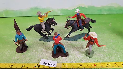 Buy Vintage Britains Plastic Cowboys Swoppet Models X5 All Complete 454 • 15£