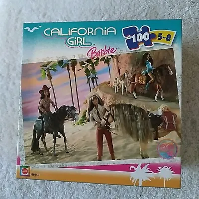 Buy 2004 Barbie Beach California Girl Vtg 100 Pc Barbie Horse Puzzle Mattel H1940 • 23.25£