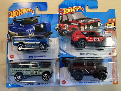 Buy Hot Wheels Job Lot Bundle New X 4 Range Rover + Land Rover Defender Collection • 13.50£