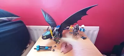 Buy Playmobil How To Train Your Dragon Toothless & Hiccup Set 70037 With Extra Figs • 35£