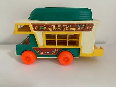 Buy Vintage 1972 Fisher-Price Play Family Camper Van + Boat Without Figures  VGC • 13.50£