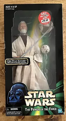 Buy Star Wars Potf Obi-wan Kenobi Glow In Dark Light Saber 12  Action Figure 1/6 • 16.99£