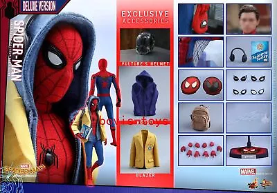 Buy New Hot Toys MMS426 Spider-Man Homecoming Peter Parker Deluxe Version 1/6 Figure • 355.89£