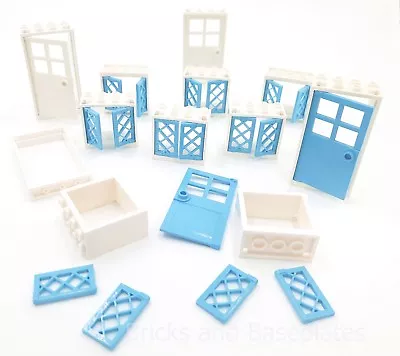 Buy LEGO WINDOWS AND DOORS SET --32 Piece Set In BLUE AND WHITE - Brand New • 24.99£