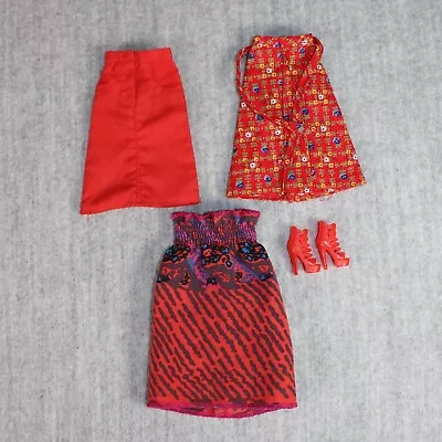 Buy BARBIE MATTEL Vintage Doll Fashion 1970s Best Buy Mixed Red Skirts & Shoes • 19.17£