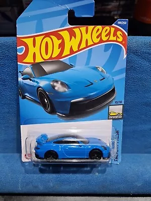 Buy Hot Wheels Porsche 911 GT3 Blue HCT22 Mattel Hotwheels Long Card 2022 • 5.99£