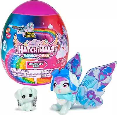Buy HATCHIMALS CollEGGtibles, Rainbow-cation Sibling Luv Pack With 1 Big Kid, 1 May • 13.33£