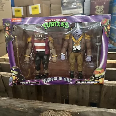 Buy NECA TMNT Pirate Bebop & Rocksteady Turtles In Time 2-Pack 7 Inch Figures UK • 24.36£