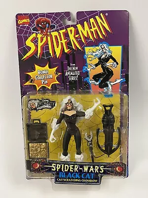 Buy Marvel Spider Man Toy Biz  Spider-Wars Black Cat Action Figure  1996 Sealed Card • 22£