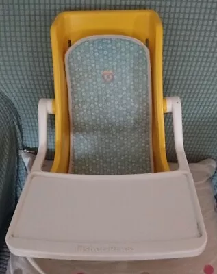 Buy Vintage Fisher Price Baby Doll High Chair Feeding Seat With Tray Toy 1984  • 9.99£