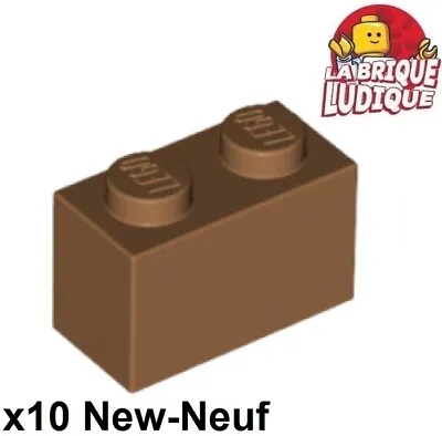 Buy LEGO 10x Brick 1x2 2x1 Skin Medium Nougat 3004 New • 2.35£