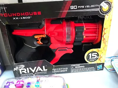 Buy Hasbro Nerf Rival Roundhouse XX-1500 Clear Rotating Chamber Red Blaster • 25£