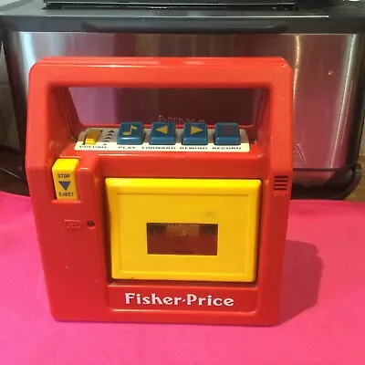 Buy 1980s Fisher Price Vintage Red Cassette Player & Recorder Battery Operated • 9.99£