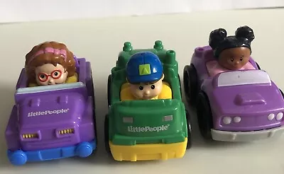 Buy Fisher Price Wheelies X 3 Vehicles / Cars Pink Green Toddler Toy Recycling Truck • 9£