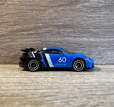 Buy Hot Wheels Porsche 911 GT3 Blue Custom Real Rider Rubber Tyres • 10£