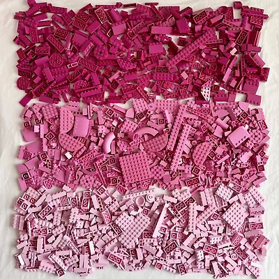 Buy LEGO 1.5kg PINK Bundle Bricks Plates Tiles Small Pieces Joblot Sorted 3 Shades • 3.20£